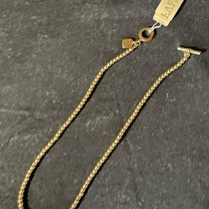 RALPH LAUREN GOLD BEADED TOGGLE 16" NECKLACE, NEW WITH TAG